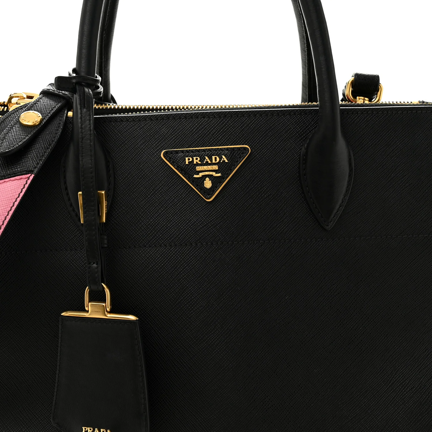 Saffiano Greche Greca Paradigme Bag Black Pink - Image 7