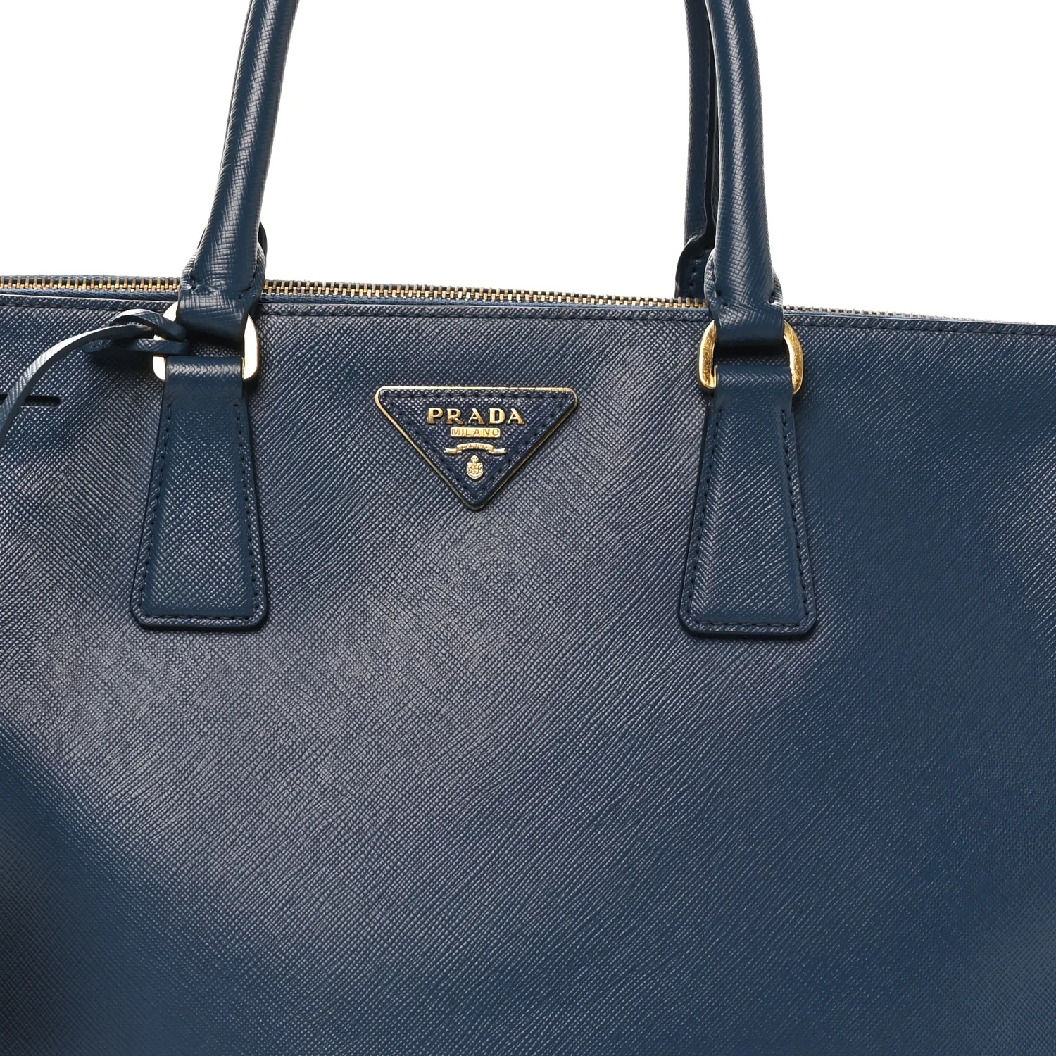 Saffiano Large Galleria Double Zip Tote Bluette - Image 7