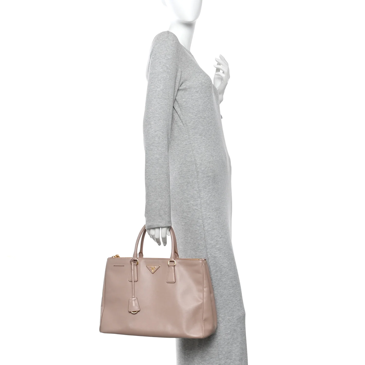 Saffiano Large Galleria Double Zip Tote Cammeo - Image 2