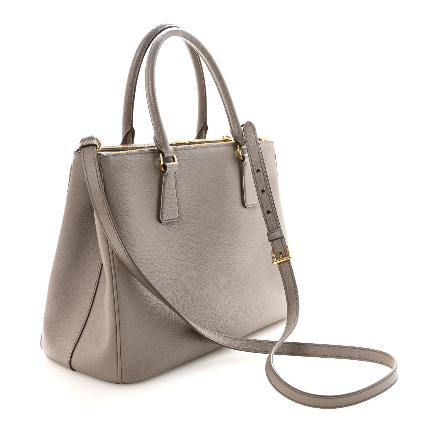 Saffiano Lux Large Galleria Double Zip Tote Argilla - Image 3