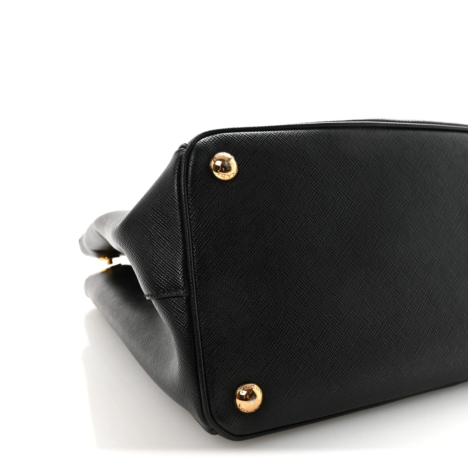 Saffiano Lux Large Galleria Double Zip Tote Black - Image 8
