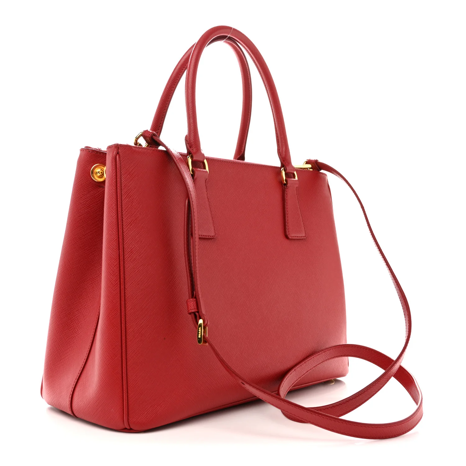 Saffiano Lux Large Galleria Double Zip Tote Fuoco - Image 3