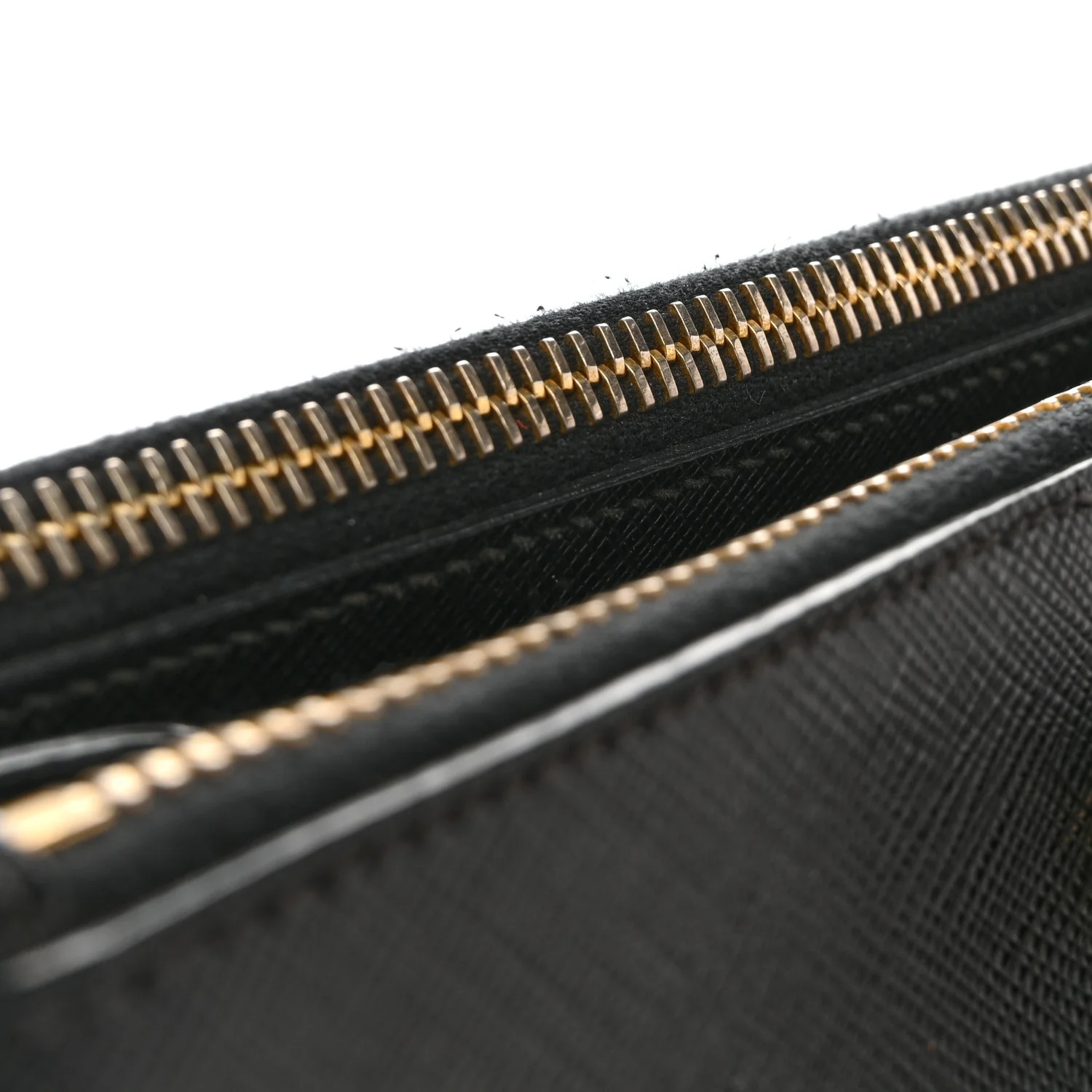 Saffiano Lux Medium Galleria Double Zip Tote Black - Image 11