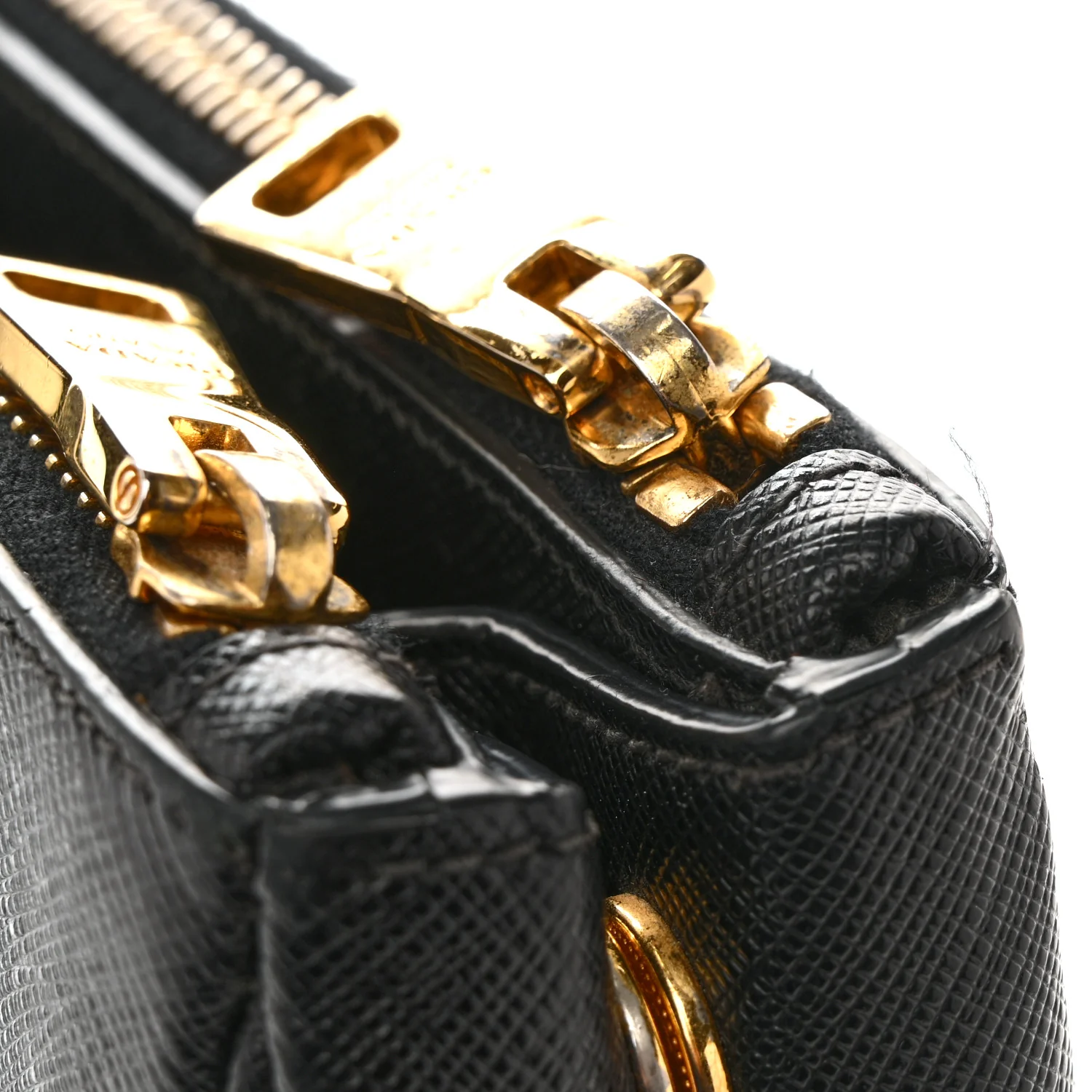 Saffiano Lux Medium Galleria Double Zip Tote Black - Image 15