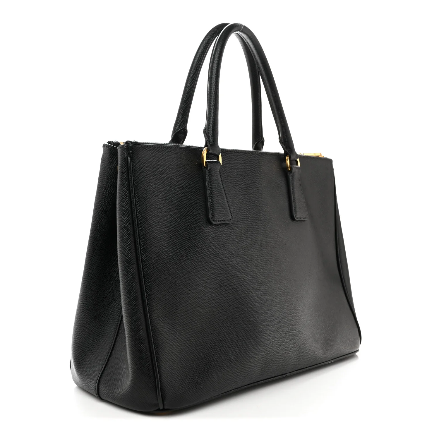 Saffiano Lux Medium Galleria Double Zip Tote Black - Image 3