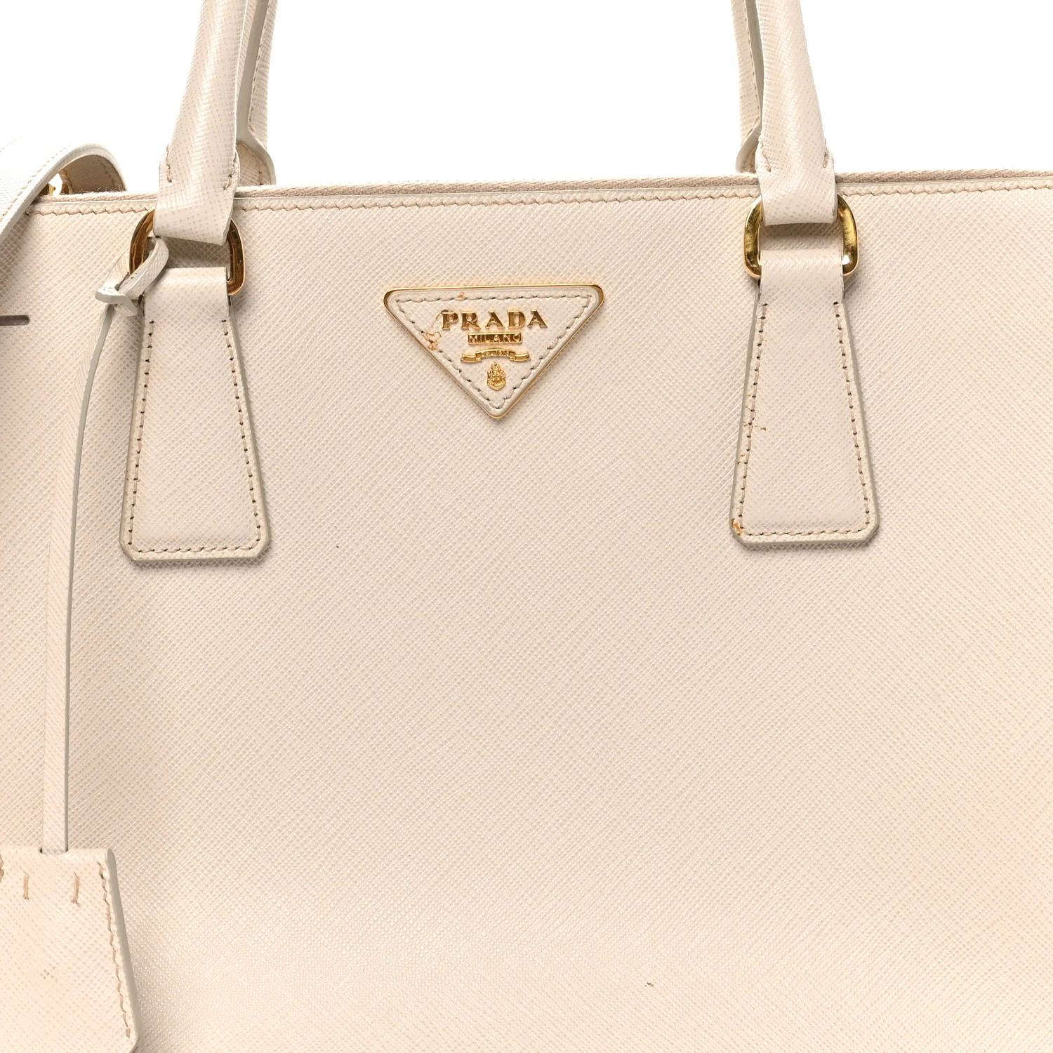 Saffiano Lux Medium Galleria Double Zip Tote Talco - Image 7