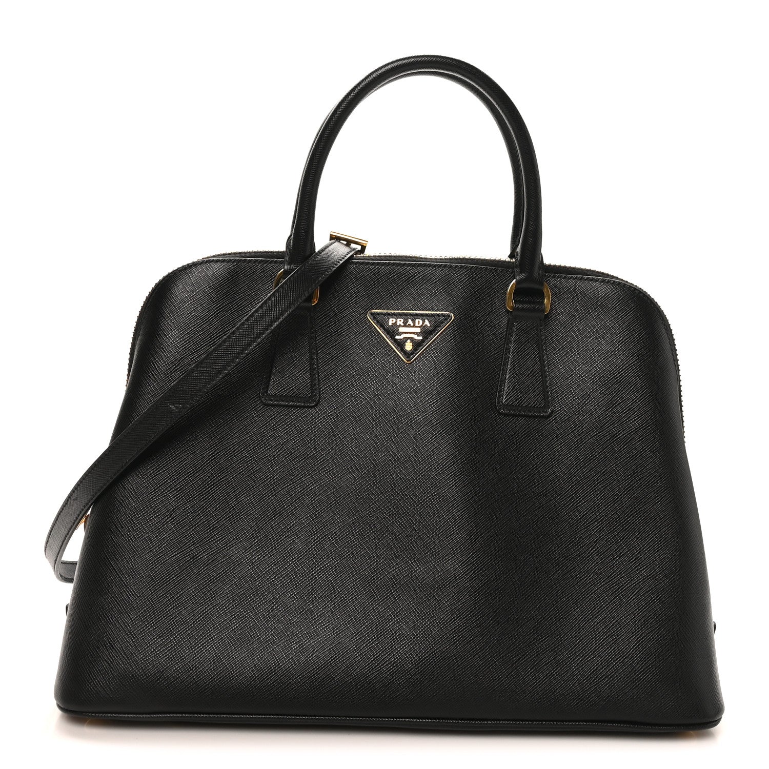 Saffiano Lux Medium Promenade Tote Black