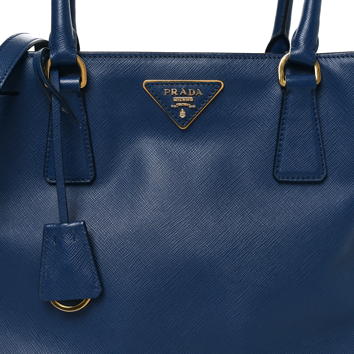 Saffiano Lux Medium Tote Bluette - Image 7