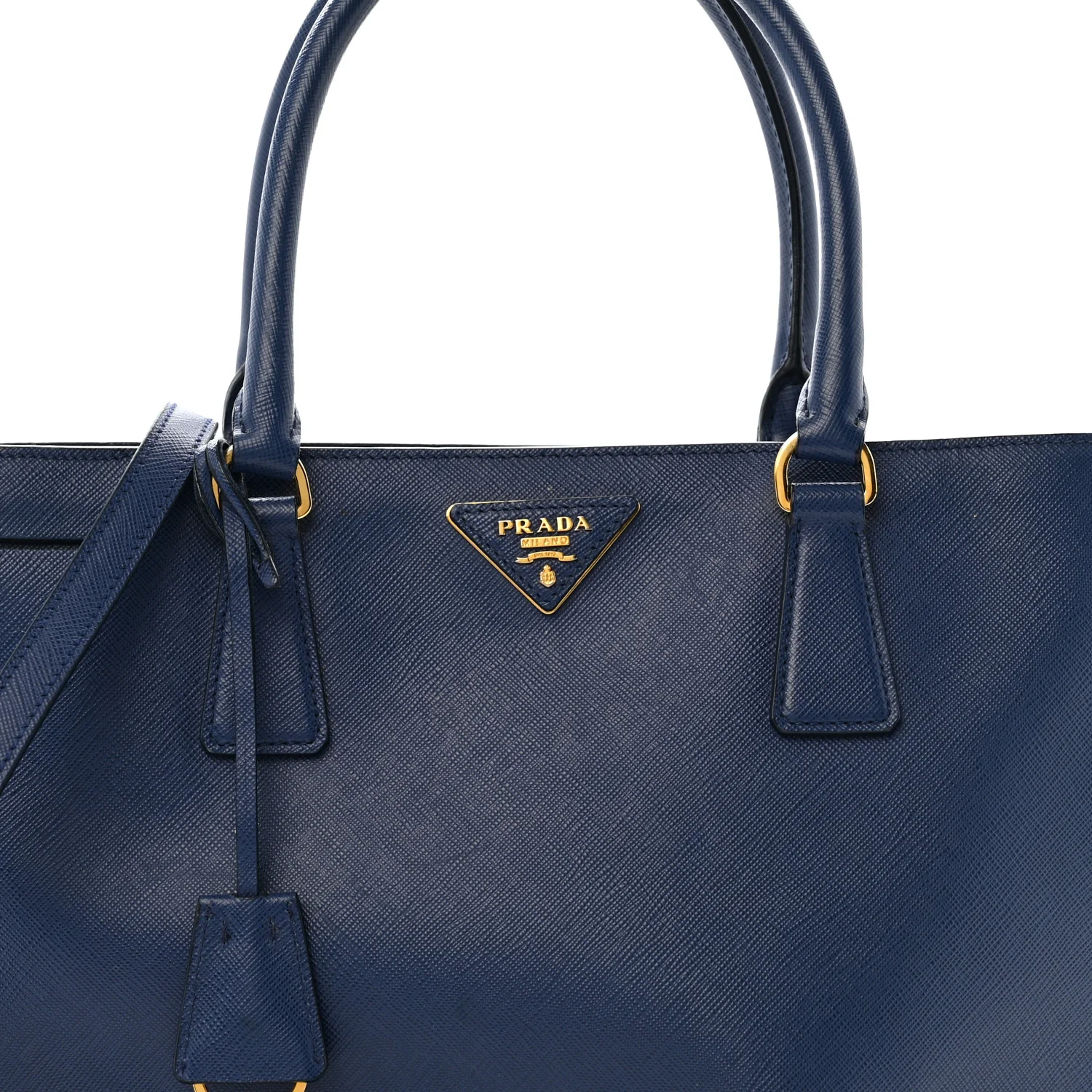 Saffiano Lux Medium Tote Bluette - Image 8