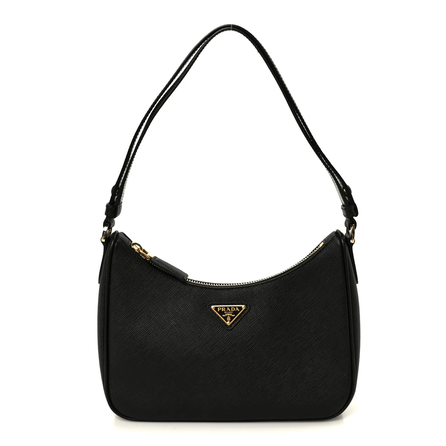 Saffiano Lux Mini Re-Edition Shoulder Bag Black