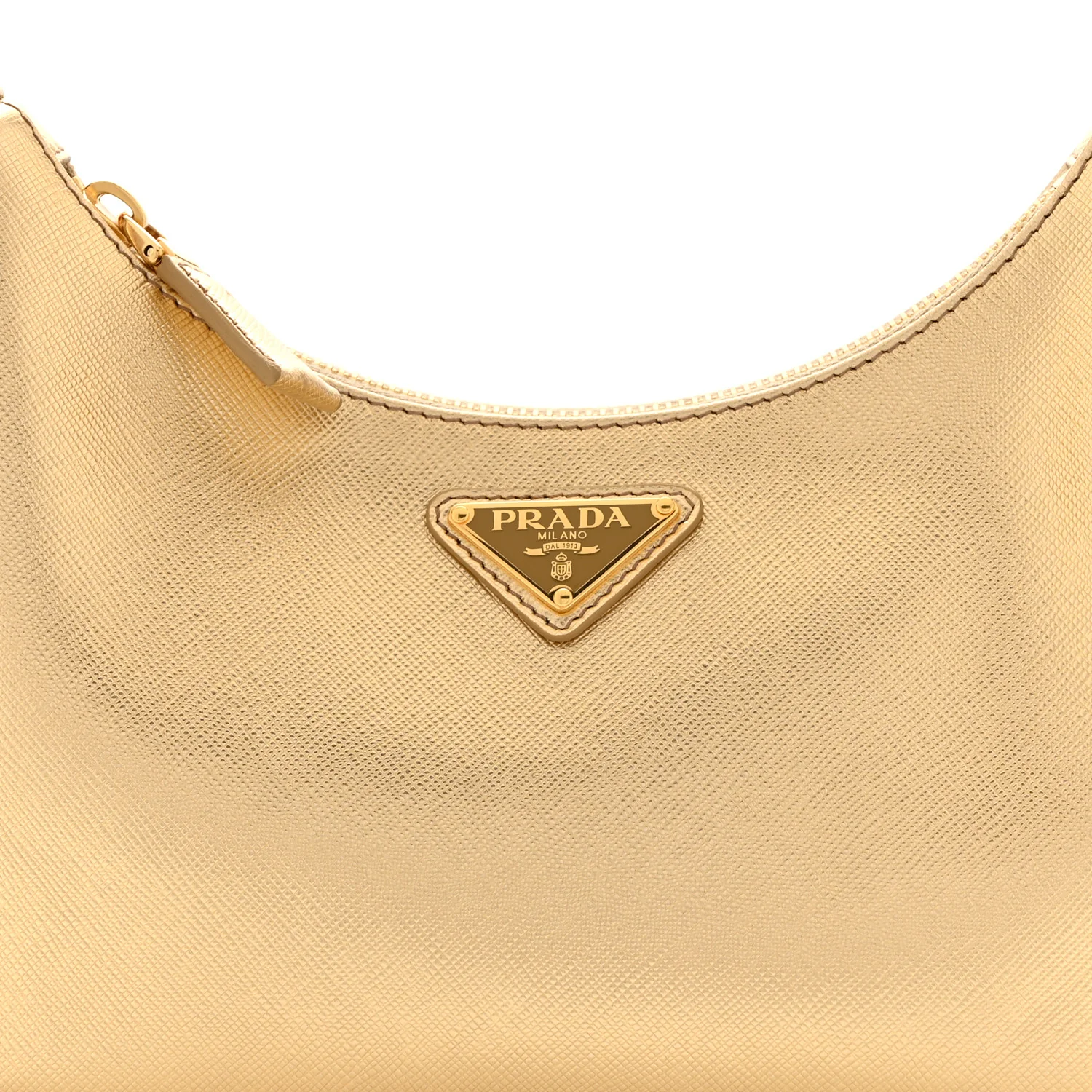 Saffiano Lux Mini Re-Edition Shoulder Bag Platino - Image 8