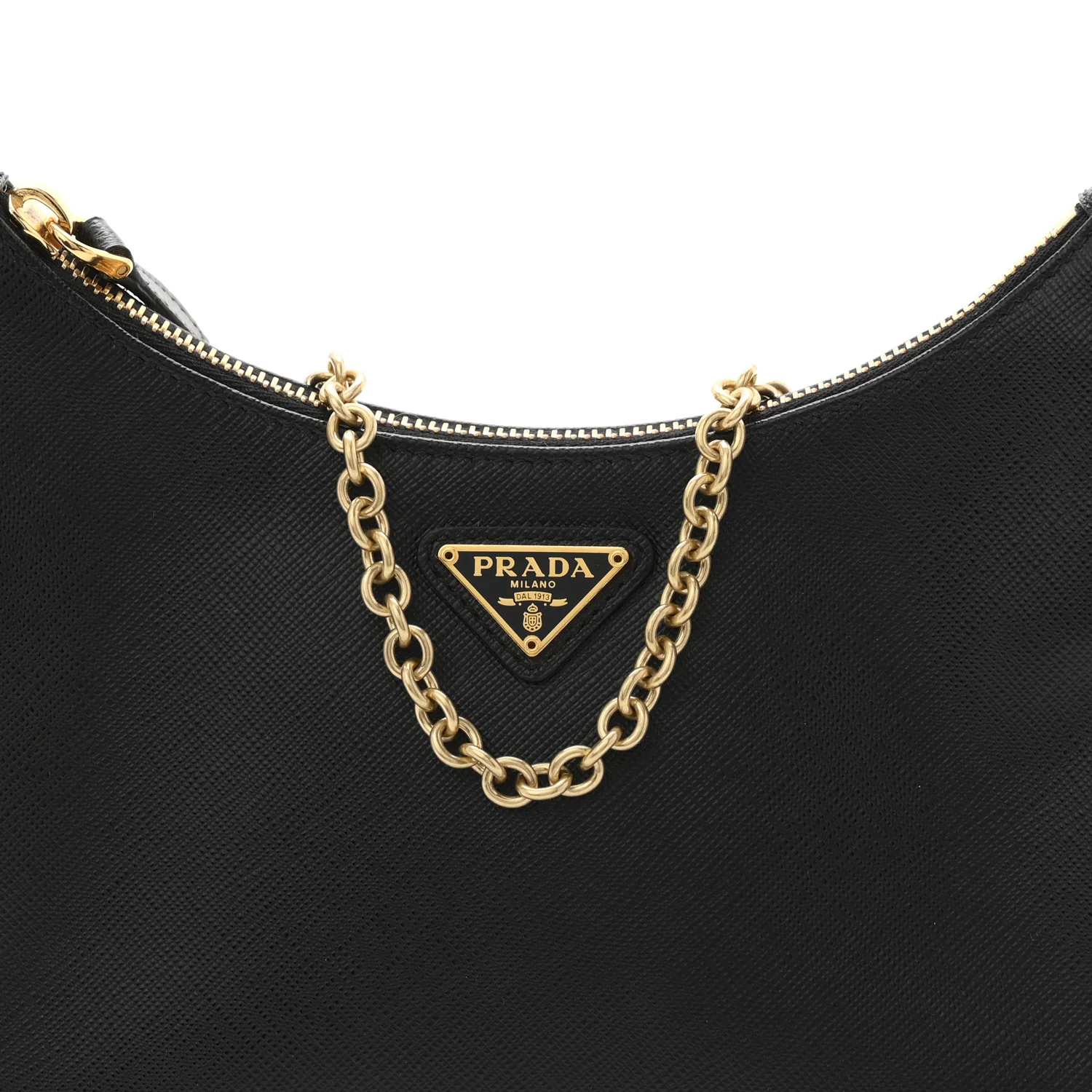 Saffiano Lux Re-Edition 2005 Shoulder Bag Black - Image 8