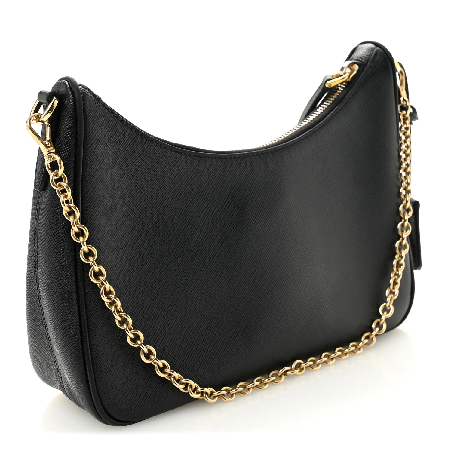 Saffiano Lux Re-Edition 2005 Shoulder Bag Black - Image 3