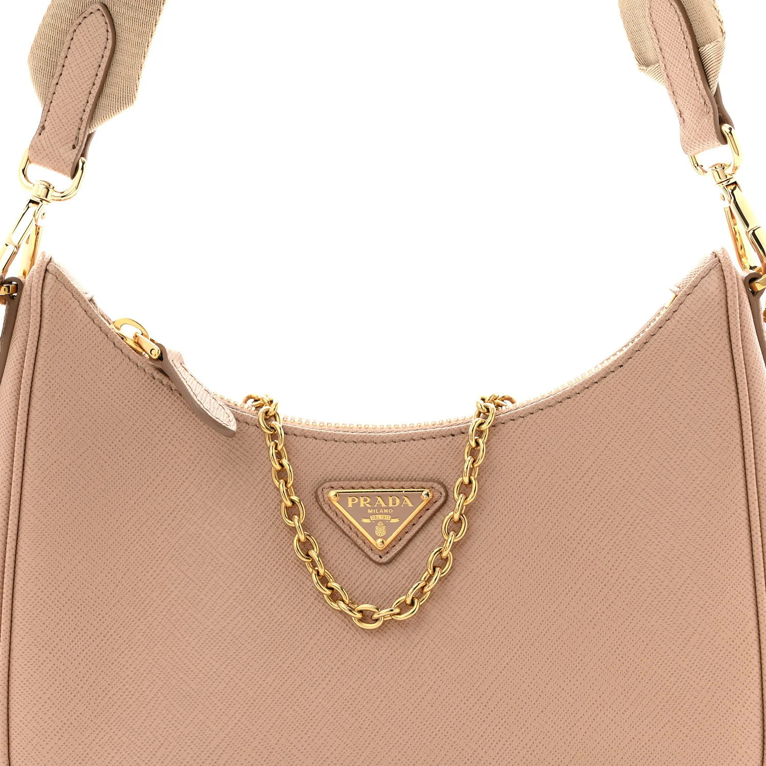 Saffiano Lux Re-Edition 2005 Shoulder Bag Cammeo - Image 8