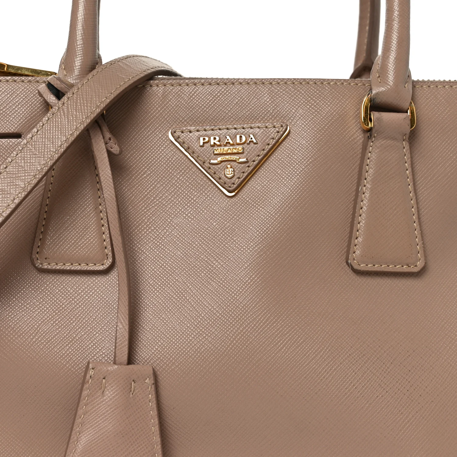 Saffiano Lux Small Galleria Double Zip Tote Cammeo - Image 7