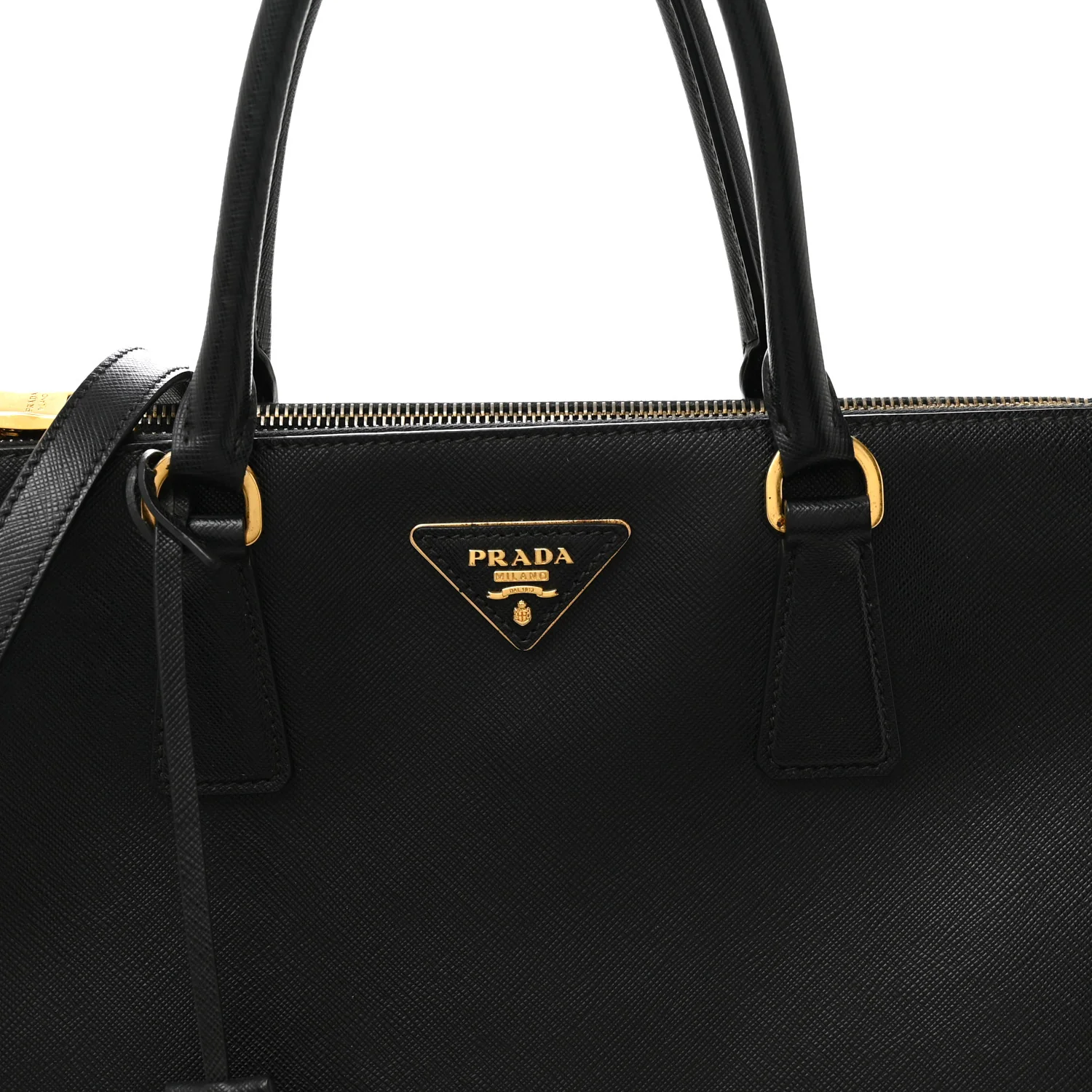 Saffiano Medium Galleria Double Zip Tote Black - Image 7