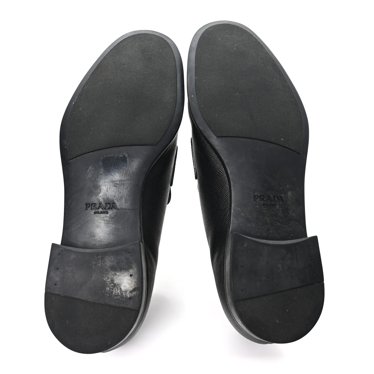 Saffiano Mens Triangle Loafers 6 Black - Image 6