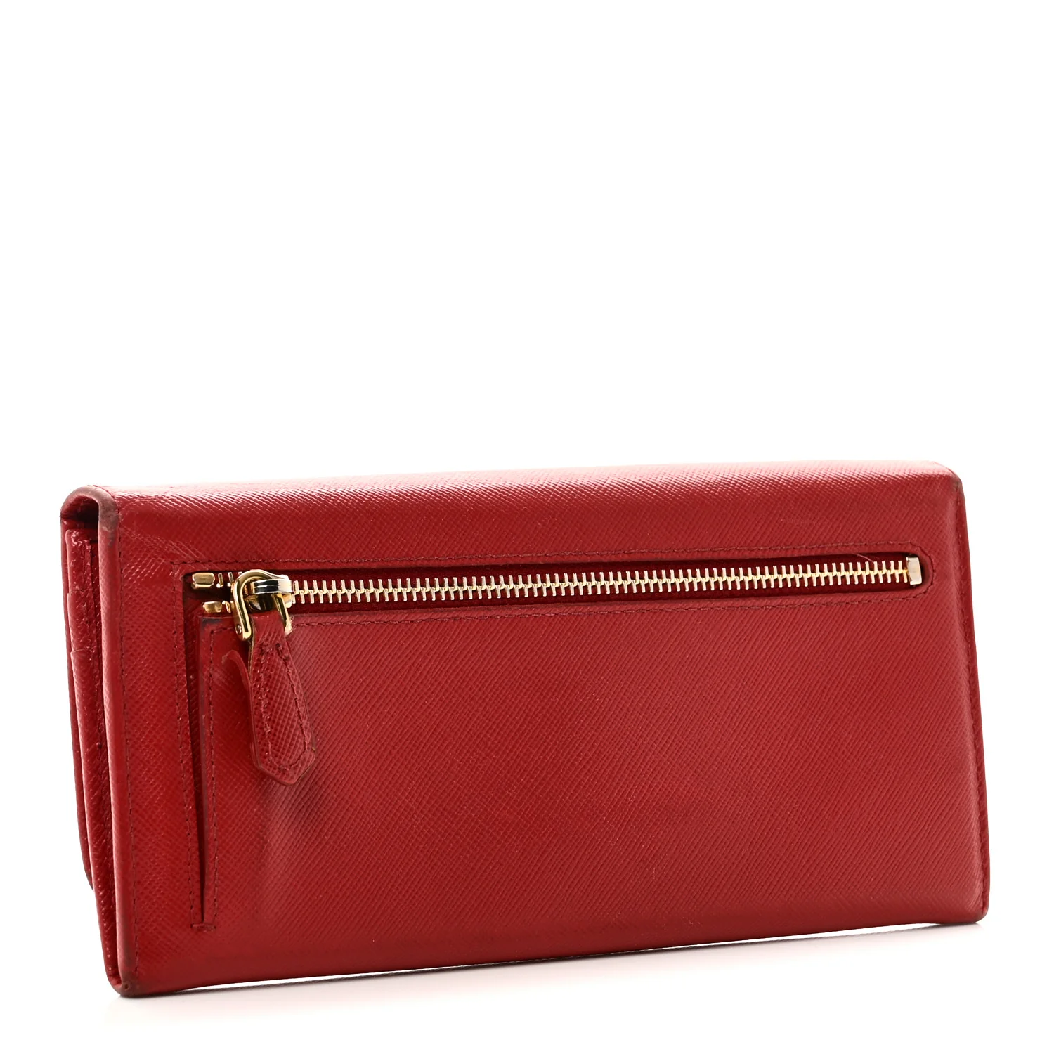 Saffiano Metal Continental Flap Wallet Fuoco - Image 3