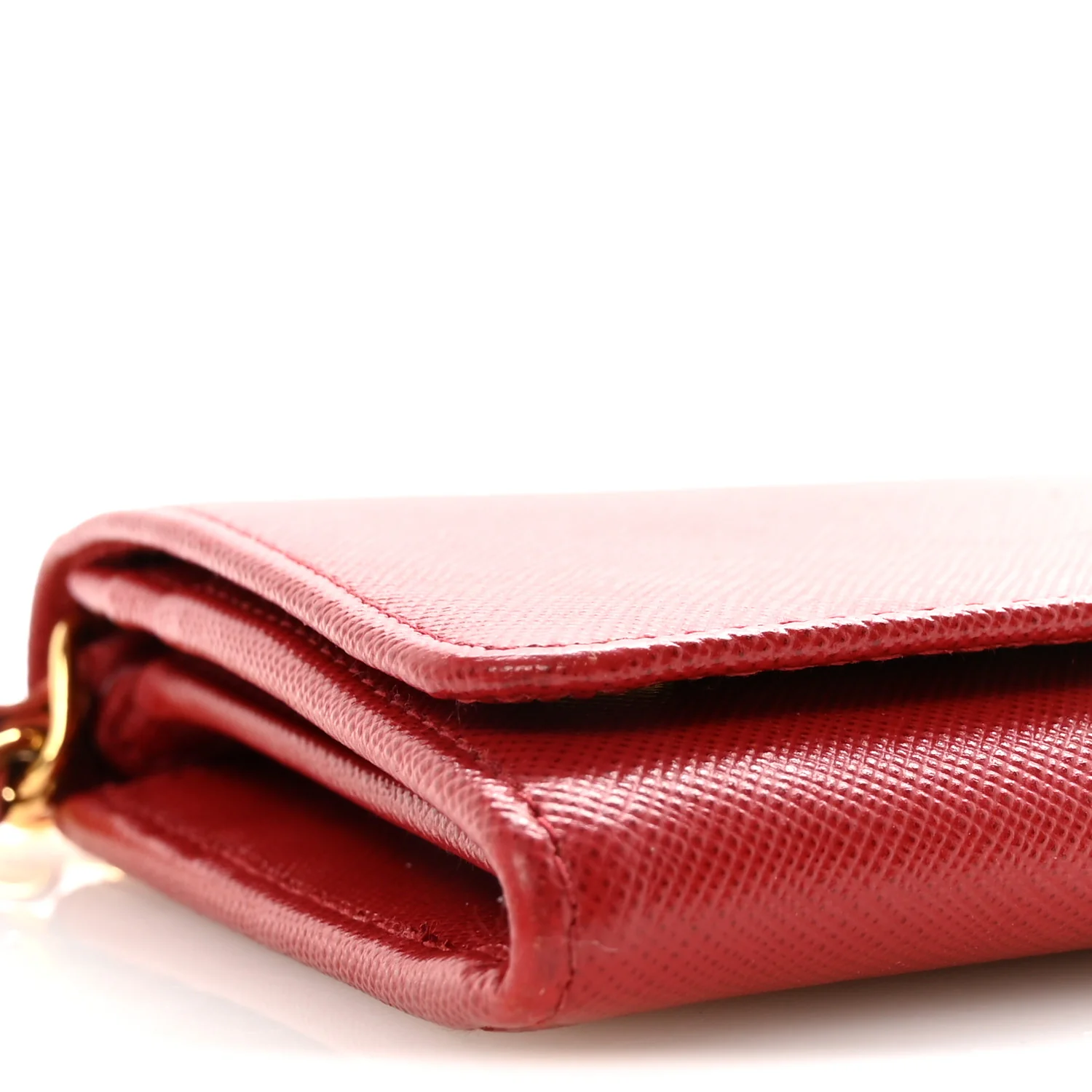 Saffiano Metal Oro Chain Wallet Fuoco - Image 8