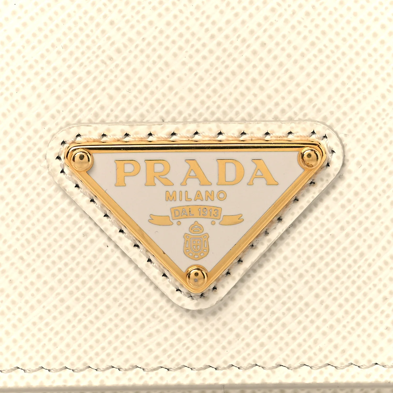 Saffiano Metal Triangle Logo Mini Bag Talco - Image 7
