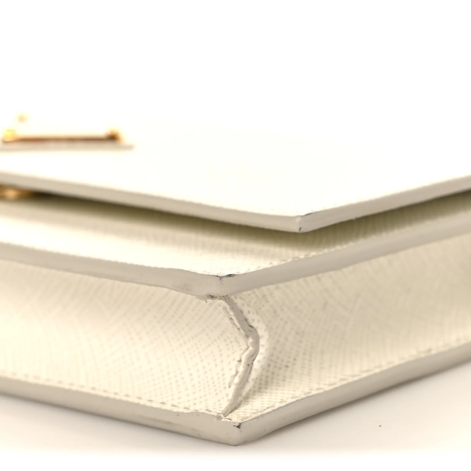 Saffiano Metal Triangle Logo Mini Bag Talco - Image 9