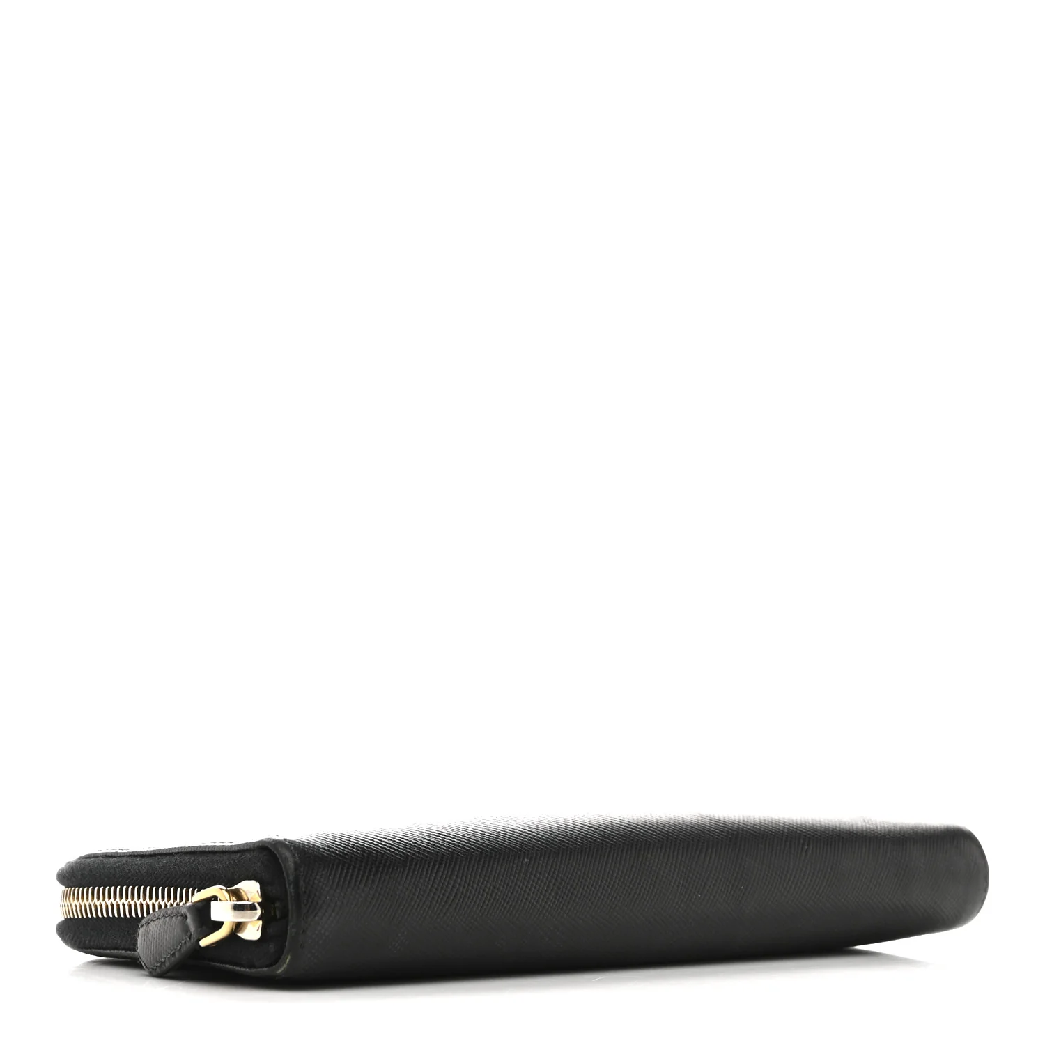 Saffiano Metal Zip Around Wallet Black - Image 4