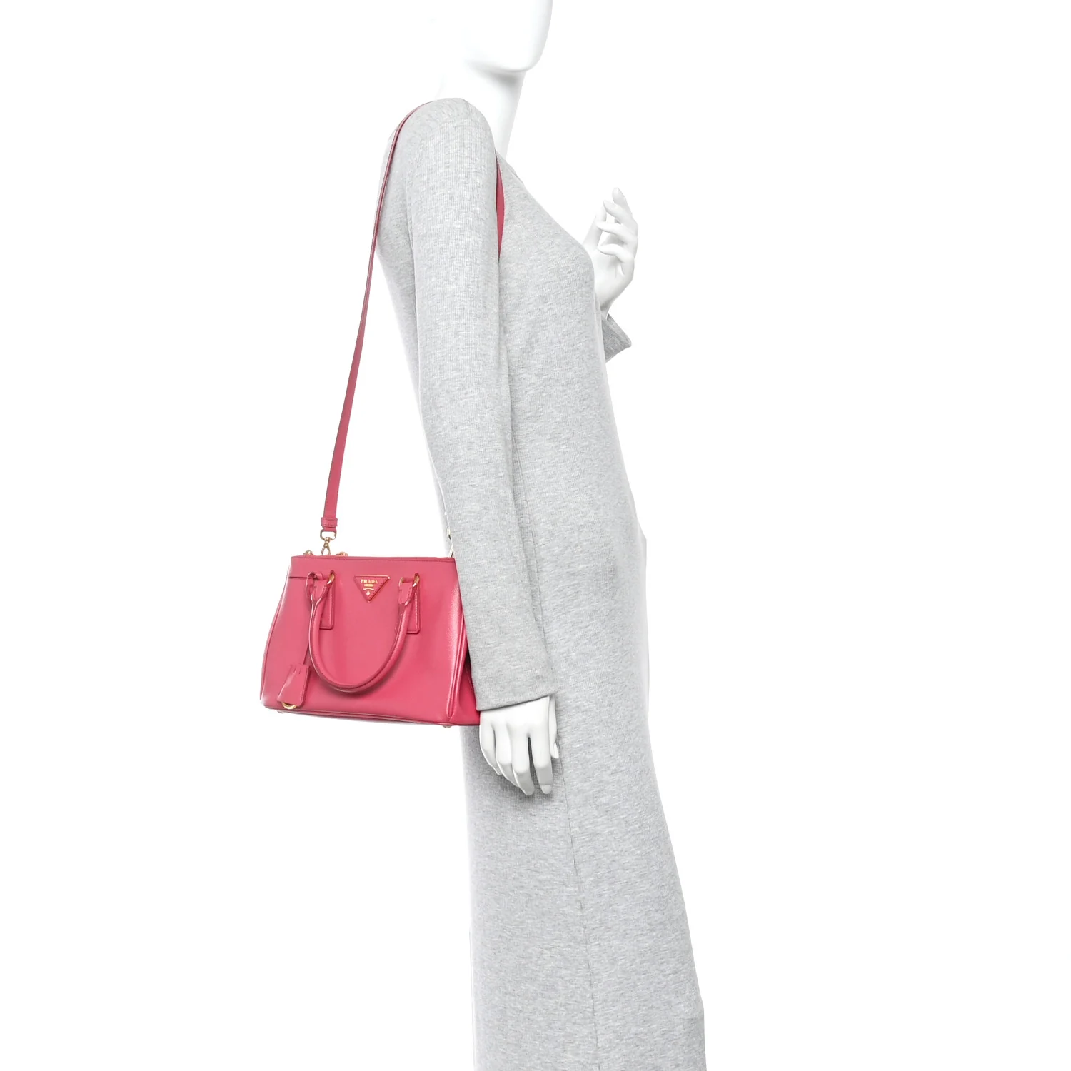 Saffiano Mini Galleria Double Zip Tote Peonia - Image 2