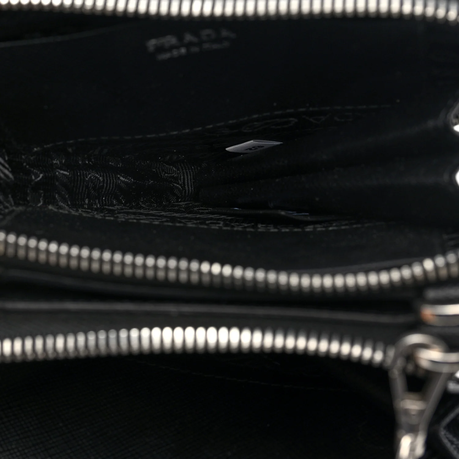 Saffiano Mini Triangle Crossbody Pouch Black - Image 5