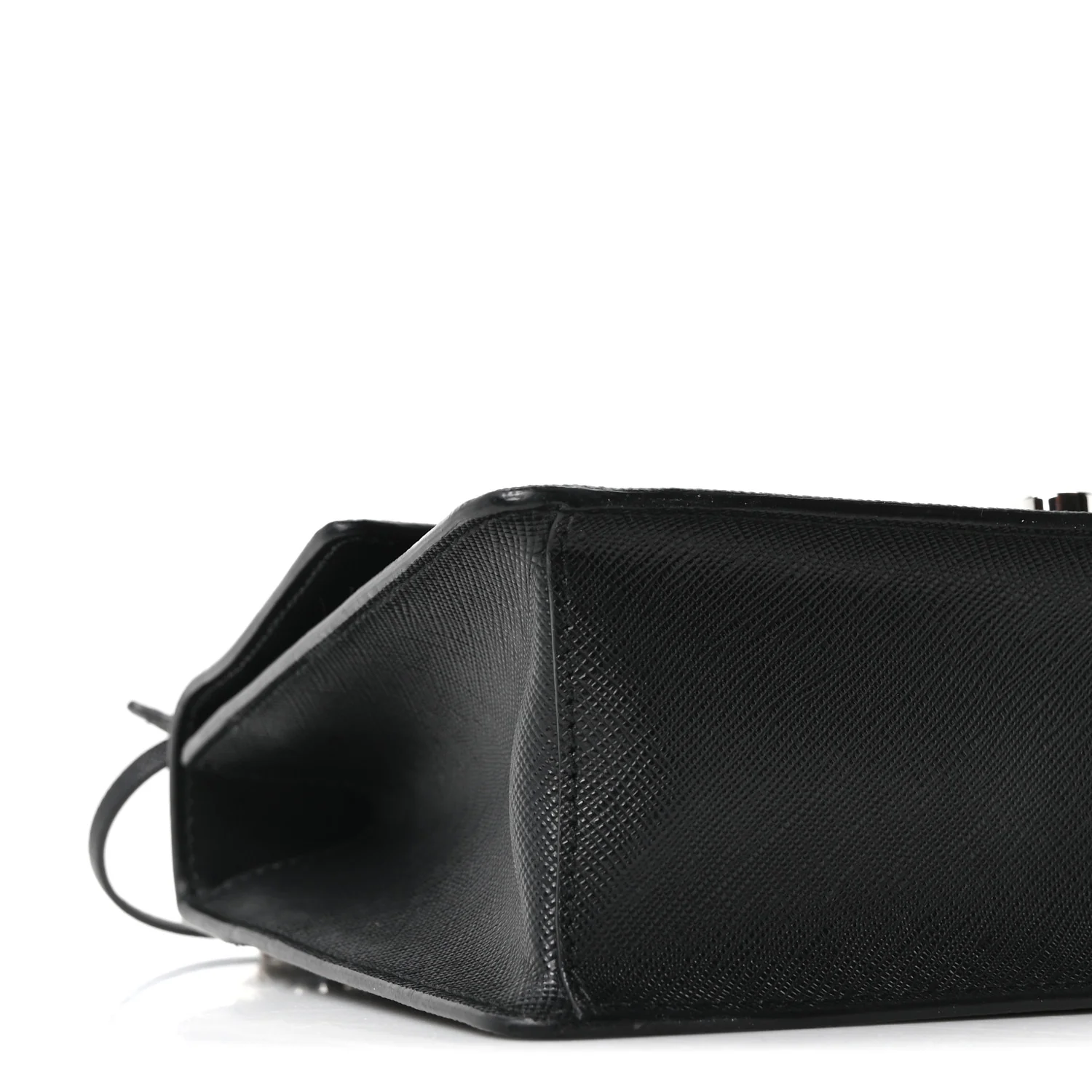 Saffiano Pattina Crossbody Bag Black - Image 7