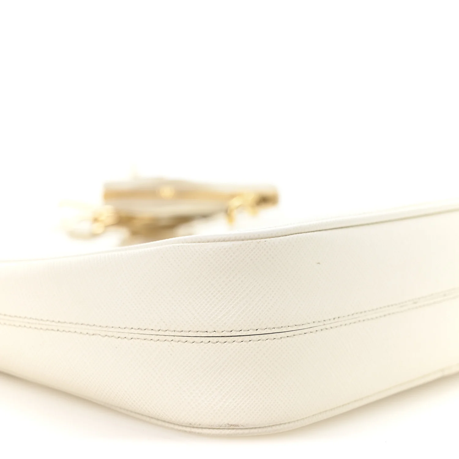 Saffiano Re-Edition 2005 Shoulder Bag White - Image 11