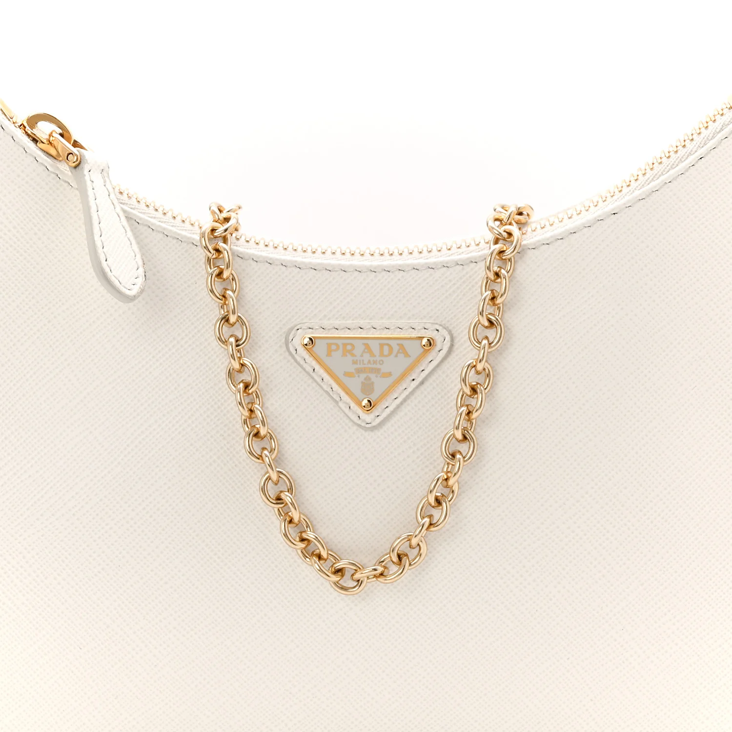 Saffiano Re-Edition 2005 Shoulder Bag White - Image 9