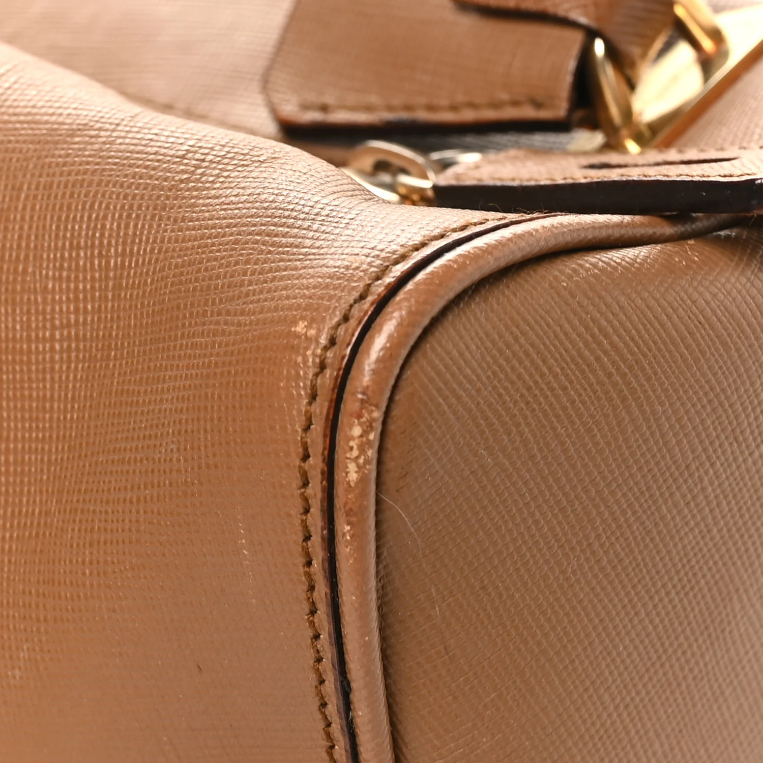 Saffiano Rectangular Shoulder Bag Brown - Image 13