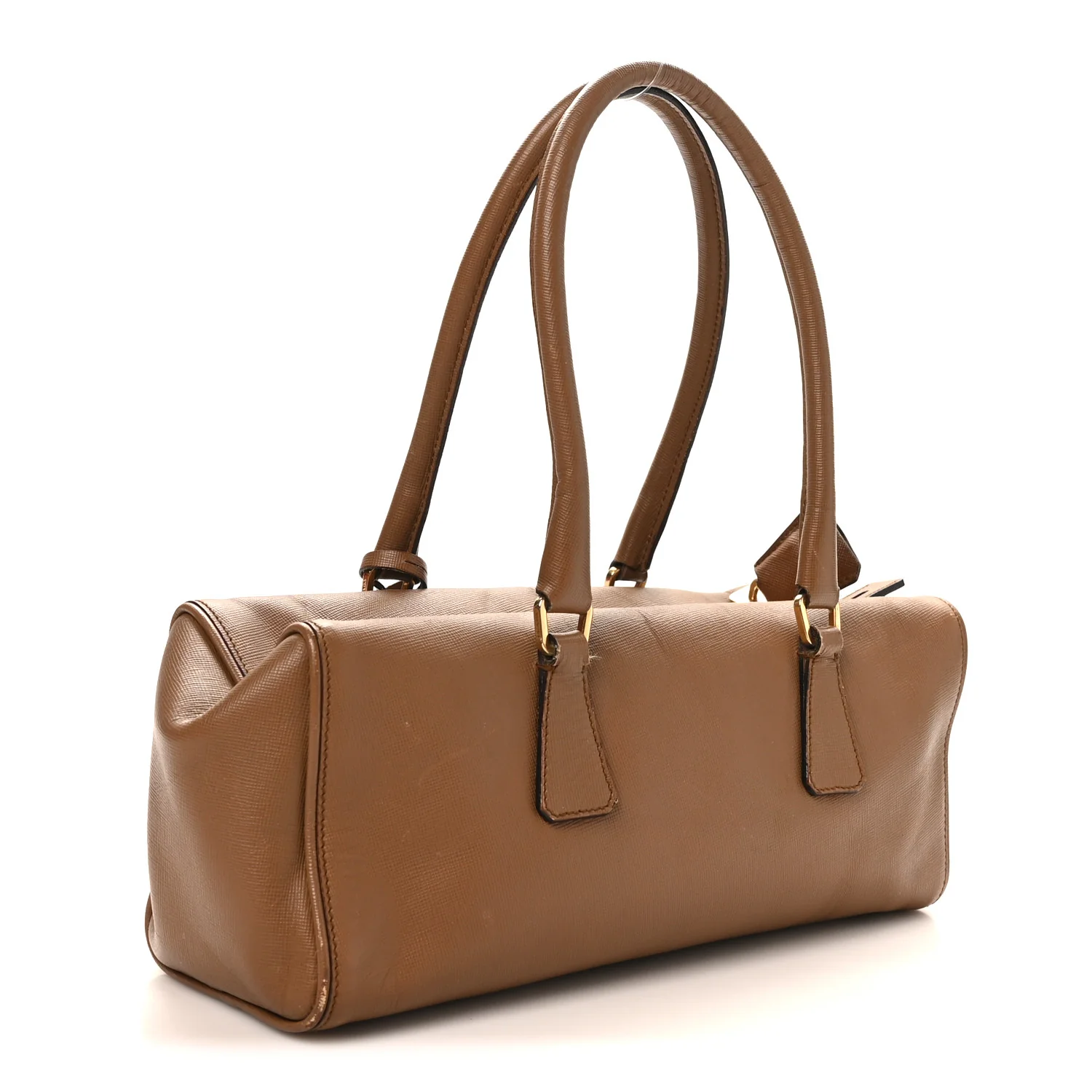 Saffiano Rectangular Shoulder Bag Brown - Image 3