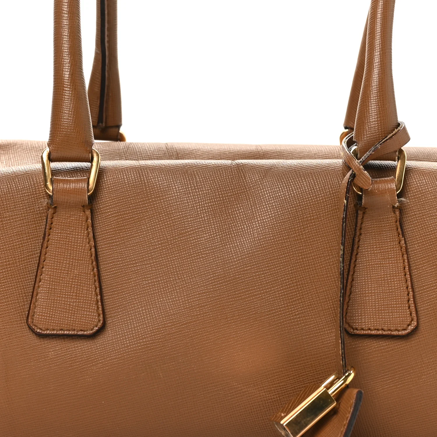 Saffiano Rectangular Shoulder Bag Brown - Image 8