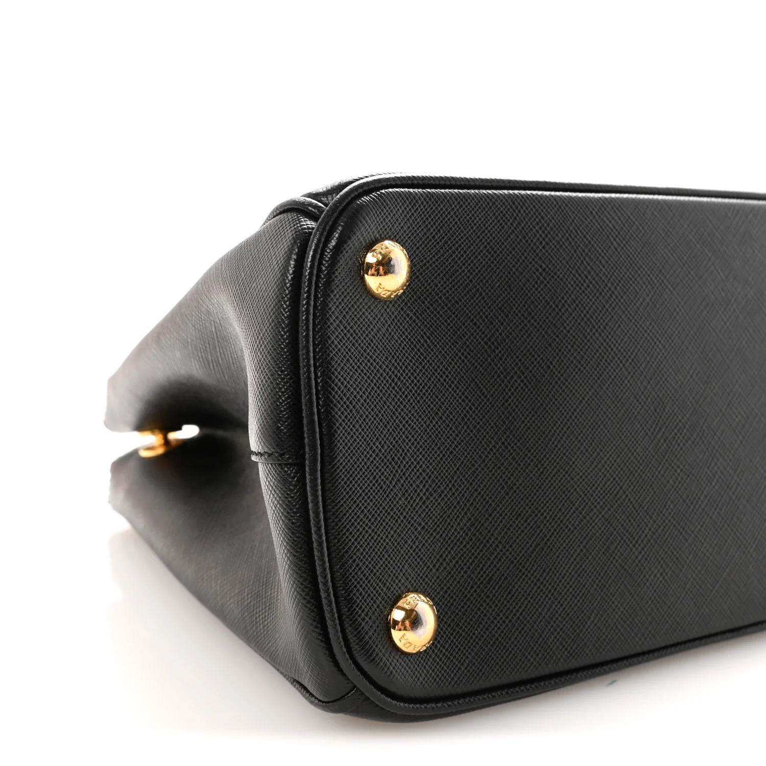 Saffiano Small Galleria Double Zip Tote Black - Image 8