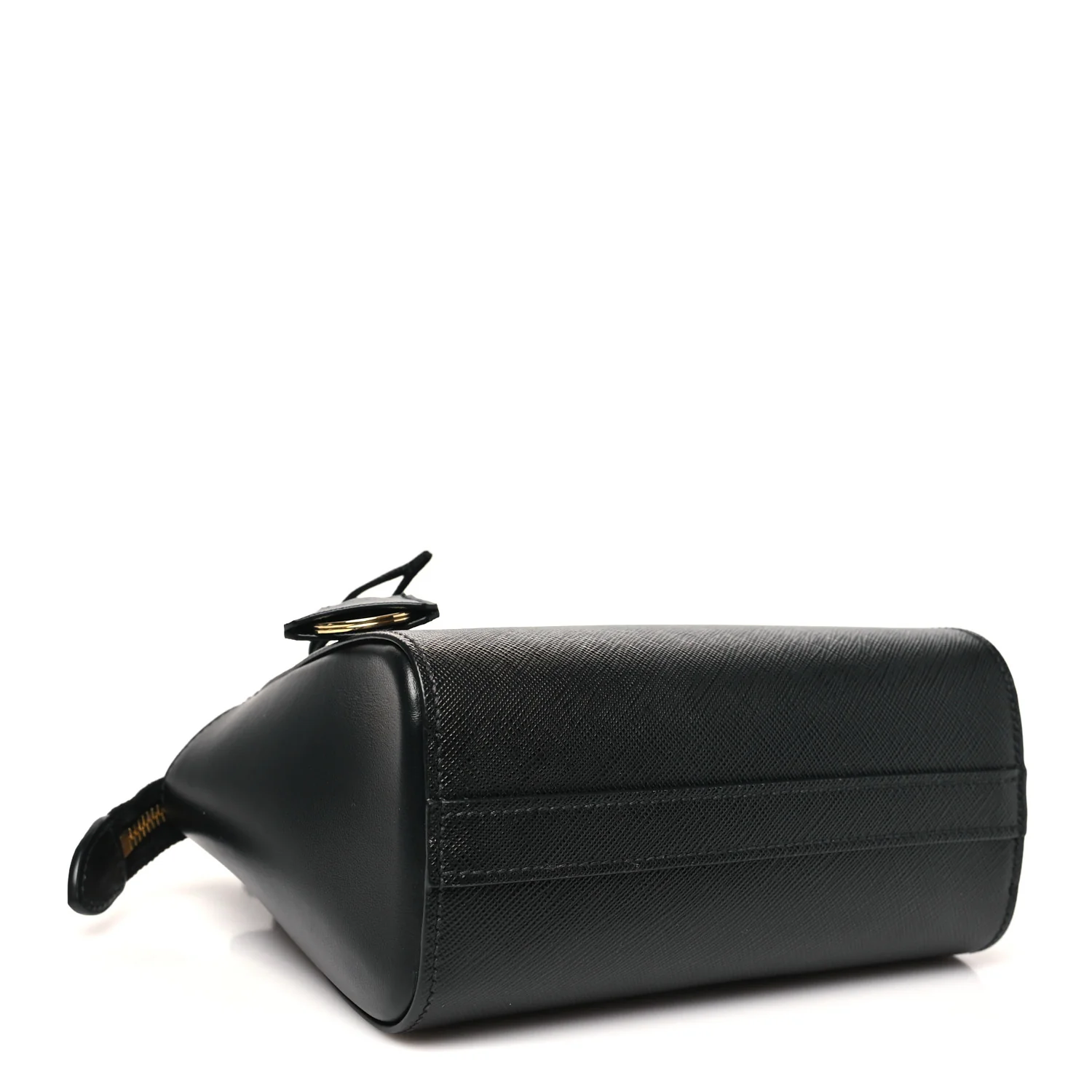 Saffiano Soft Calfskin Mini Zippered Tote Black - Image 4