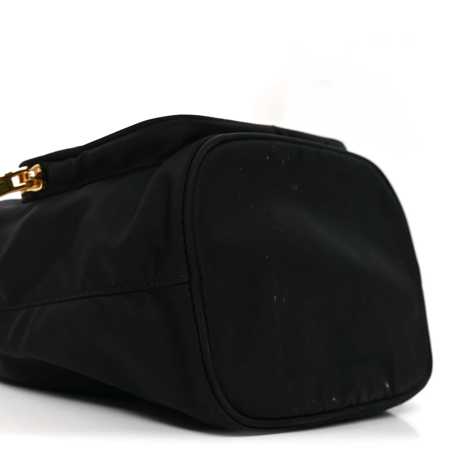 Saffiano Tessuto Nylon Mini Bucket Crossbody Bag Black - Image 8