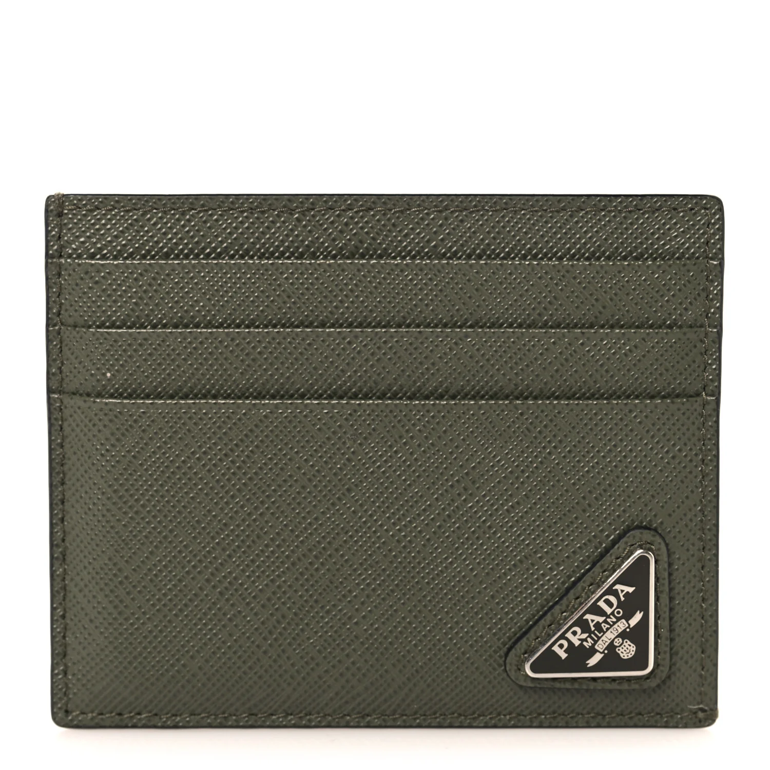 Saffiano Triangle Card Holder Loden