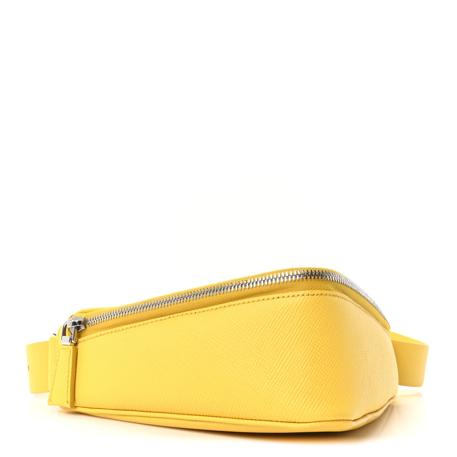 Saffiano Triangle Shoulder Belt Bag Sunny Yellow - Image 4