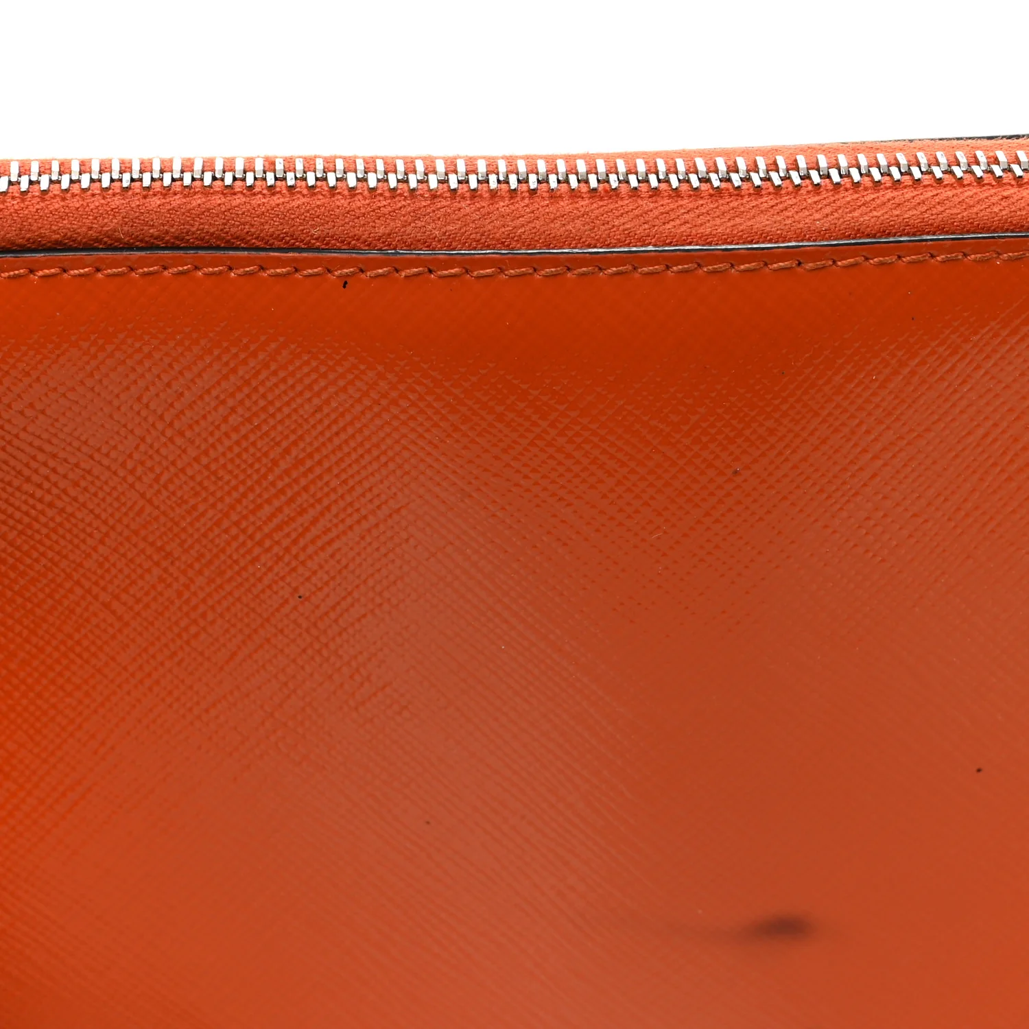 Saffiano Vernice Chain Crossbody Bag Papaya - Image 10