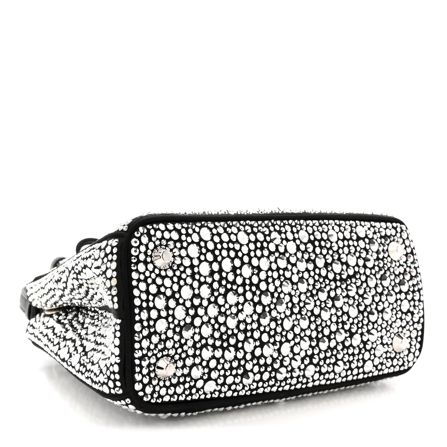 Satin Crystal Mini Galleria Double Zip Tote Metal - Image 4