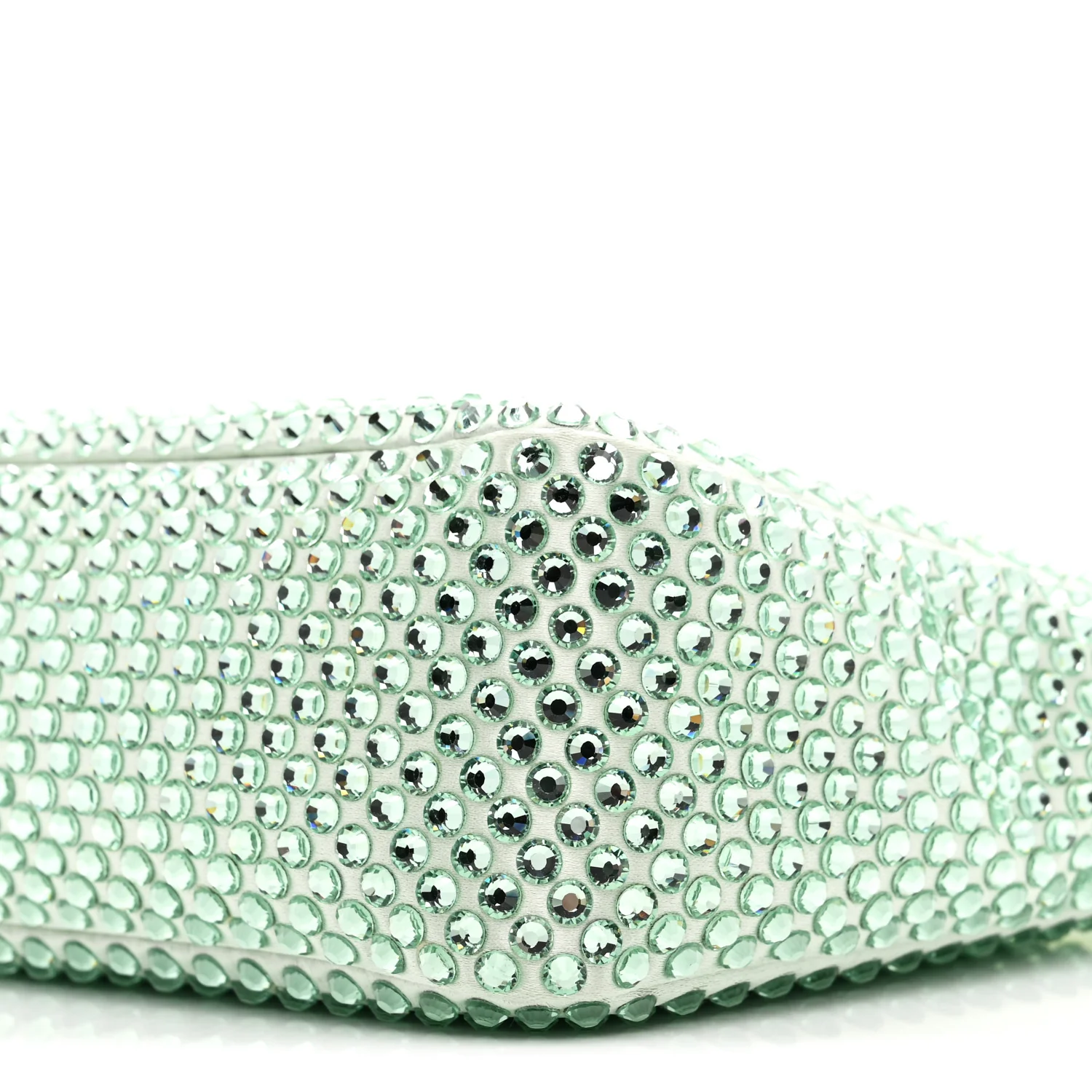 Satin Crystal Mini Re-Edition 2000 Bag Acqua - Image 10