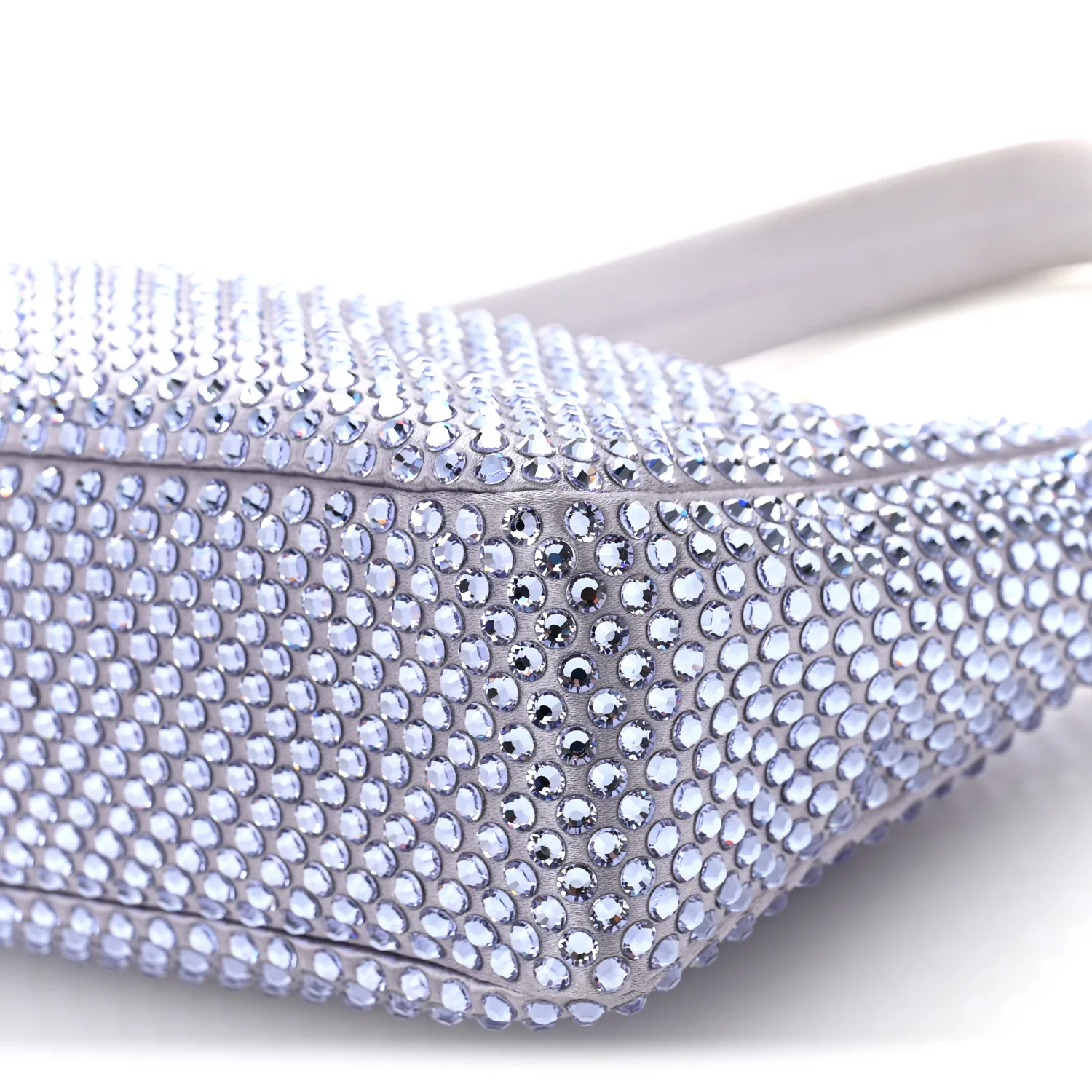Satin Crystal Mini Re-Edition 2000 Bag Glicine - Image 10