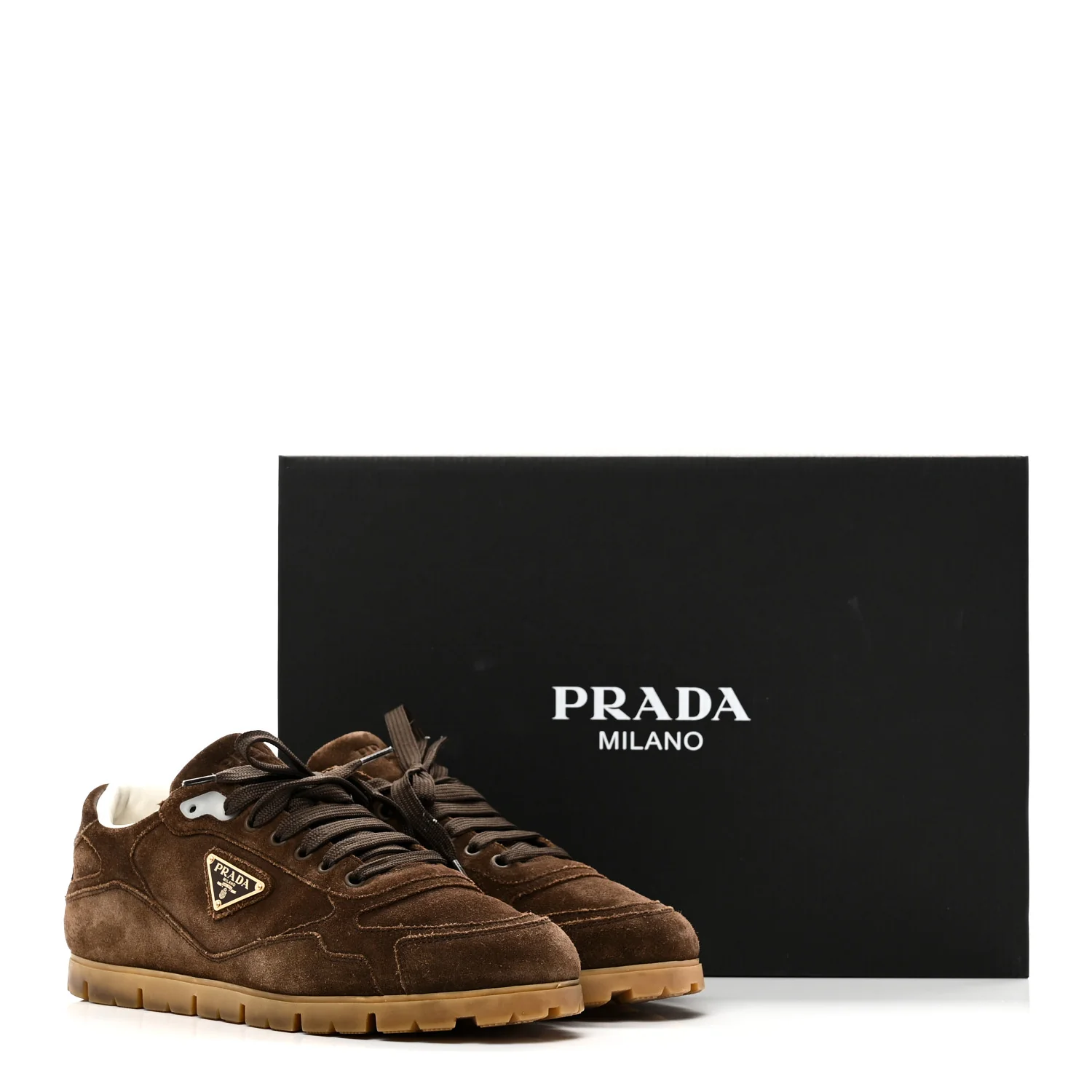 Scamosciato Suede Triangle Mens Trail Sneakers 7 Moro - Image 10