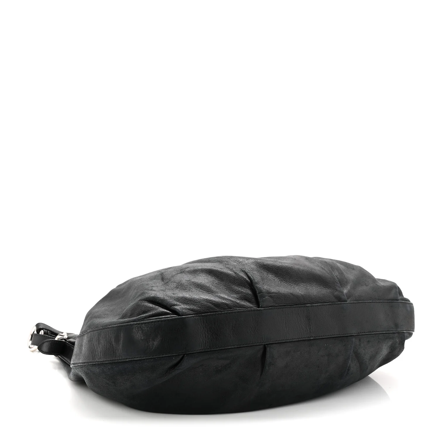 Soft Calf Pleated Hobo Black - Image 4