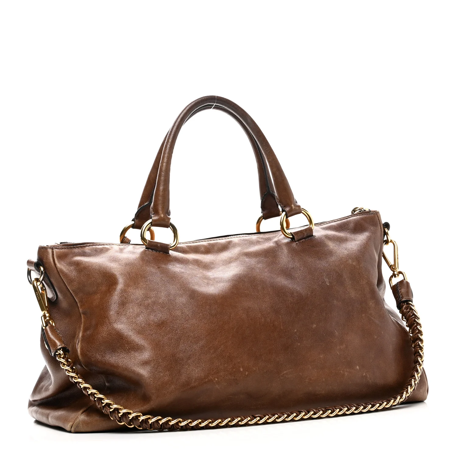 Soft Calf Shopping Tote Brown - Image 3