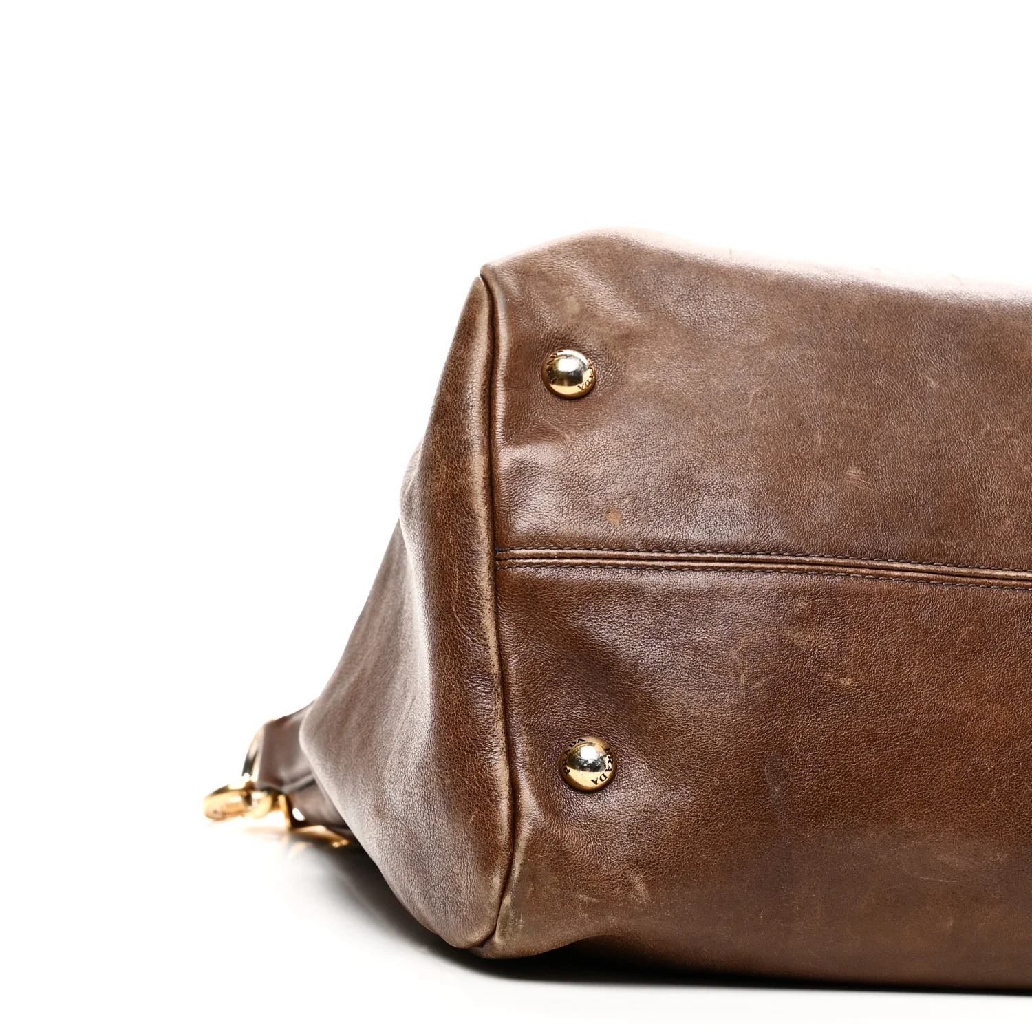 Soft Calf Shopping Tote Brown - Image 8