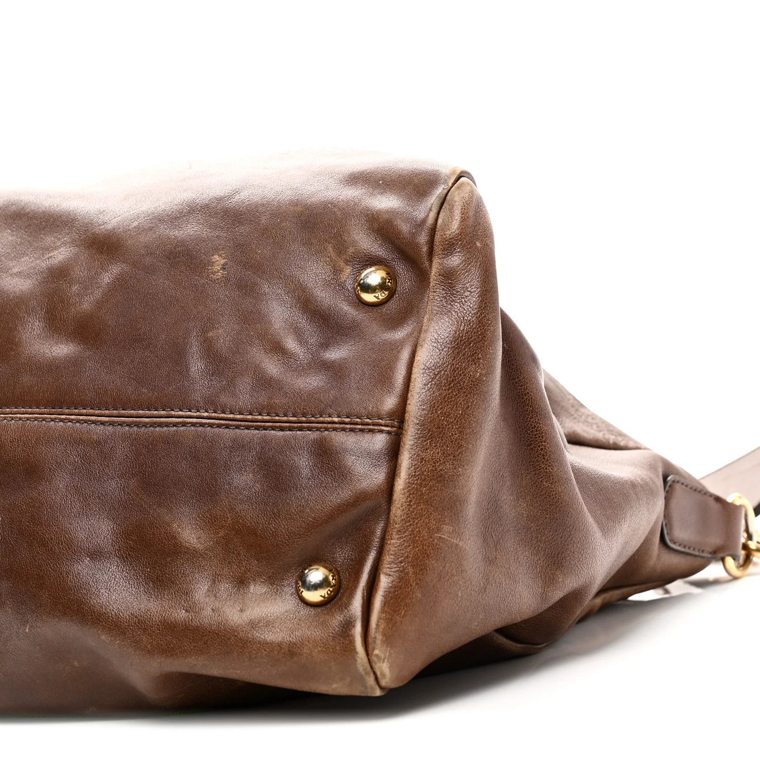 Soft Calf Shopping Tote Brown - Image 9