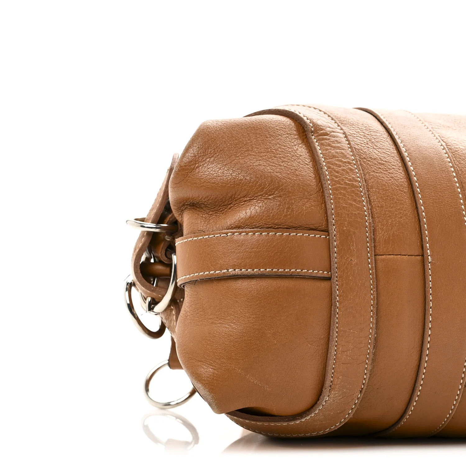 Soft Calf Top Handle Satchel Brown - Image 8
