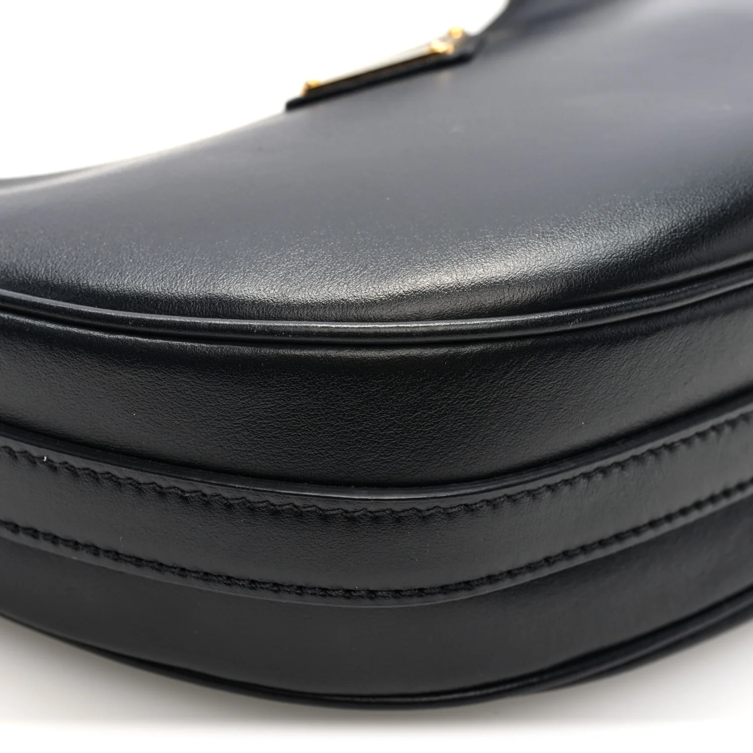 Soft Calfskin Arque Shoulder Bag Black - Image 8